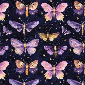100% Cotton Midsummer Nigh Butterfly Fabric, Sold by half yard, multiple sizes,Sewing Fabric,DIY Handcraft