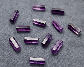 Purple Amethyst Pencil Points, Faceted Loose Gemstones, Jewelry Making