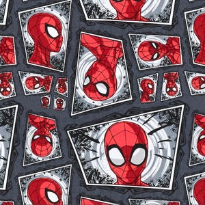 Cute Spiderman Style 100% pure cotton fabric-Cool Spiderman fabric-sold by half yard