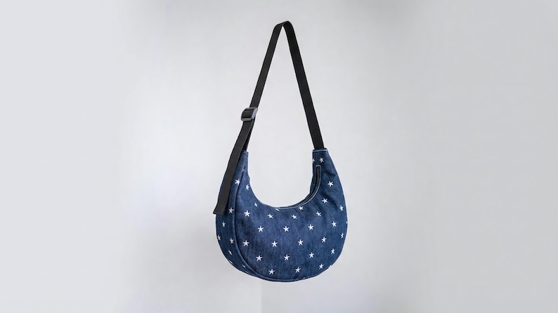 Crescent Crossbody Bag PDF Sewing Pattern | Half Moon Sling Bag, 4 ...
