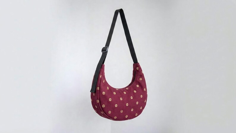 Crescent Crossbody Bag PDF Sewing Pattern | Half Moon Sling Bag, 4 ...