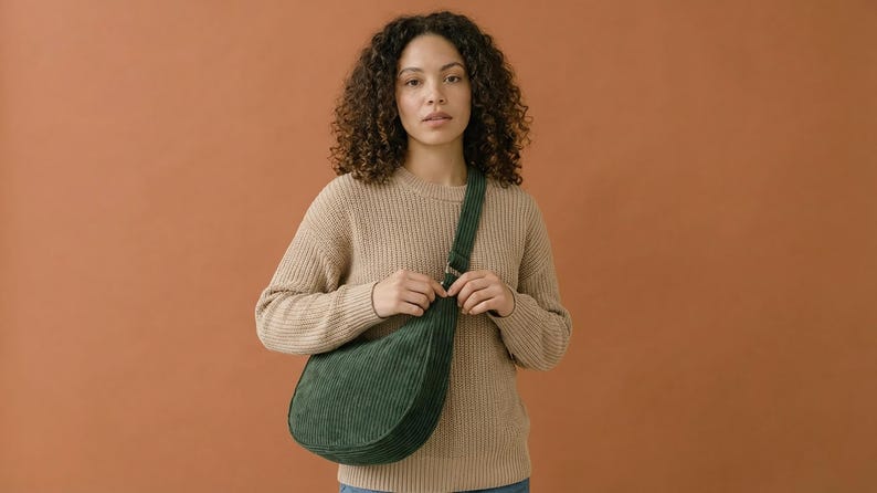 Crescent Crossbody Bag PDF Sewing Pattern | Half Moon Sling Bag, 4 ...