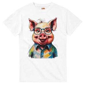 Whimsical Pig Unisex Crewneck T-shirt | Gildan® 5000