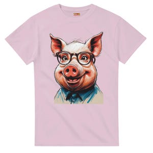Whimsical Pig Unisex Crewneck T-shirt | Gildan® 5000