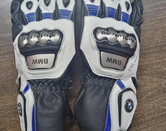 Guantes de moto BMW: guantes de cuero para motociclistas de competición