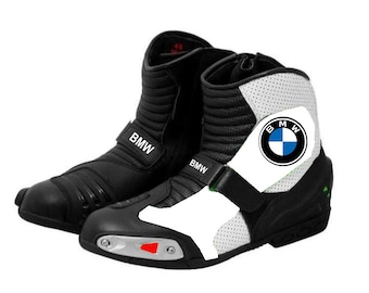 Botas BMW, botas de carreras de cuero para motocicleta Motorrad, botas para montar en bicicleta, calzado para motocicleta