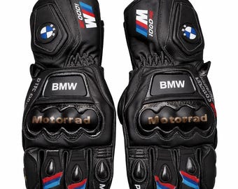 Guantes de cuero para carreras de motos BMW M1000RR