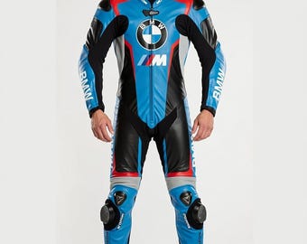 BMW Motorcycle Leather Racing Suit Full Protection Real cowhide Skin