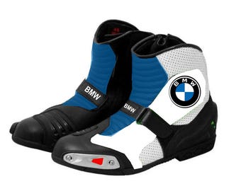 Botas BMW, botas de cuero para motocicleta, botas de carreras, botas para montar en bicicleta, calzado para motocicleta, Motorrad