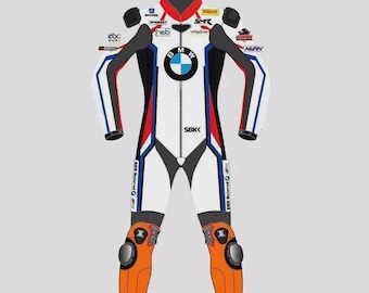 Traje de carreras de cuero para motocicleta BMW, traje de pista para motocicleta