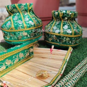 Punjabi Wedding jaggo Set, Jaggo Night, Sangeet dance, Jaago Ghadoli, Bride Groom family Jaago Items , Sikh Wedding Accessories, Jaago Chaj
