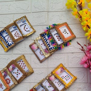 Multicolor Round Bindi Set with Crystal |  Indian Forehead Bindis | Bridal & Festival Gift | Karwa Chauth Teej Mehndi Tikka Accessories