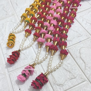 Rosen Blume Milni Mala, Haarband, Milni Girlande, Barat Willkommen Mala, Swagat Blumengirlande, Punjabi Hochzeit Willkommen Mala