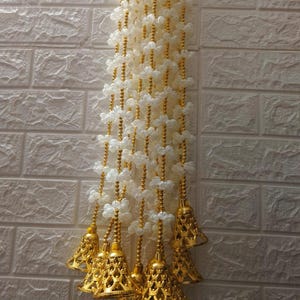 Jasmine/Mogra Garlands Indian Wedding Decoration Muslim Wedding Nikaah Pardah Partition with golden beads