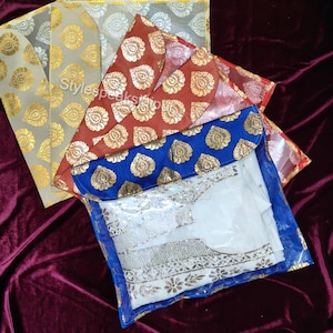 Brocade Saree Cover, Indian Wedding Favor, Haldi Mehendi Sangeet Gift, Saree Suit Packaging Bag, Cloth Packaging, Storage bag, Gift Bag