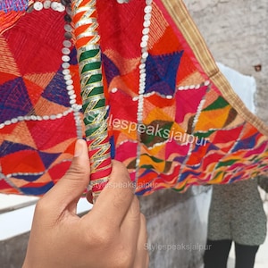 Phulkari Mirror Work Bridal Entry Chadar, Accessori da sposa indiani/pakistani/Punjabi, Dupatta nuziale Sikh, Phulkari Canopy, Groom Chadar