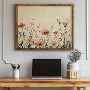 Vintage Botanical Wildflower Study - Rustic Floral Wall Art, Printable Country Decor, Earthy Cottagecore Flower Art, Digital Print 20