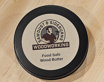 Mantequilla de madera (apta para alimentos): acondicionador para tablas de cortar, bandejas y cuencos/utensilios de madera. 3 oz.