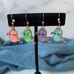 Pastel Alloy Enamel Spirit Dangle Earrings
