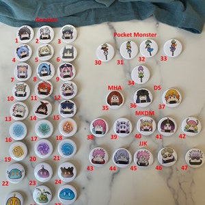 Mix & Match 1.5in Anime, Video Game, Kawaii Button Pins