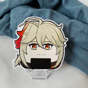 Genshin Kazuha Onigiri Die Cut Gloss Vinyl Sticker