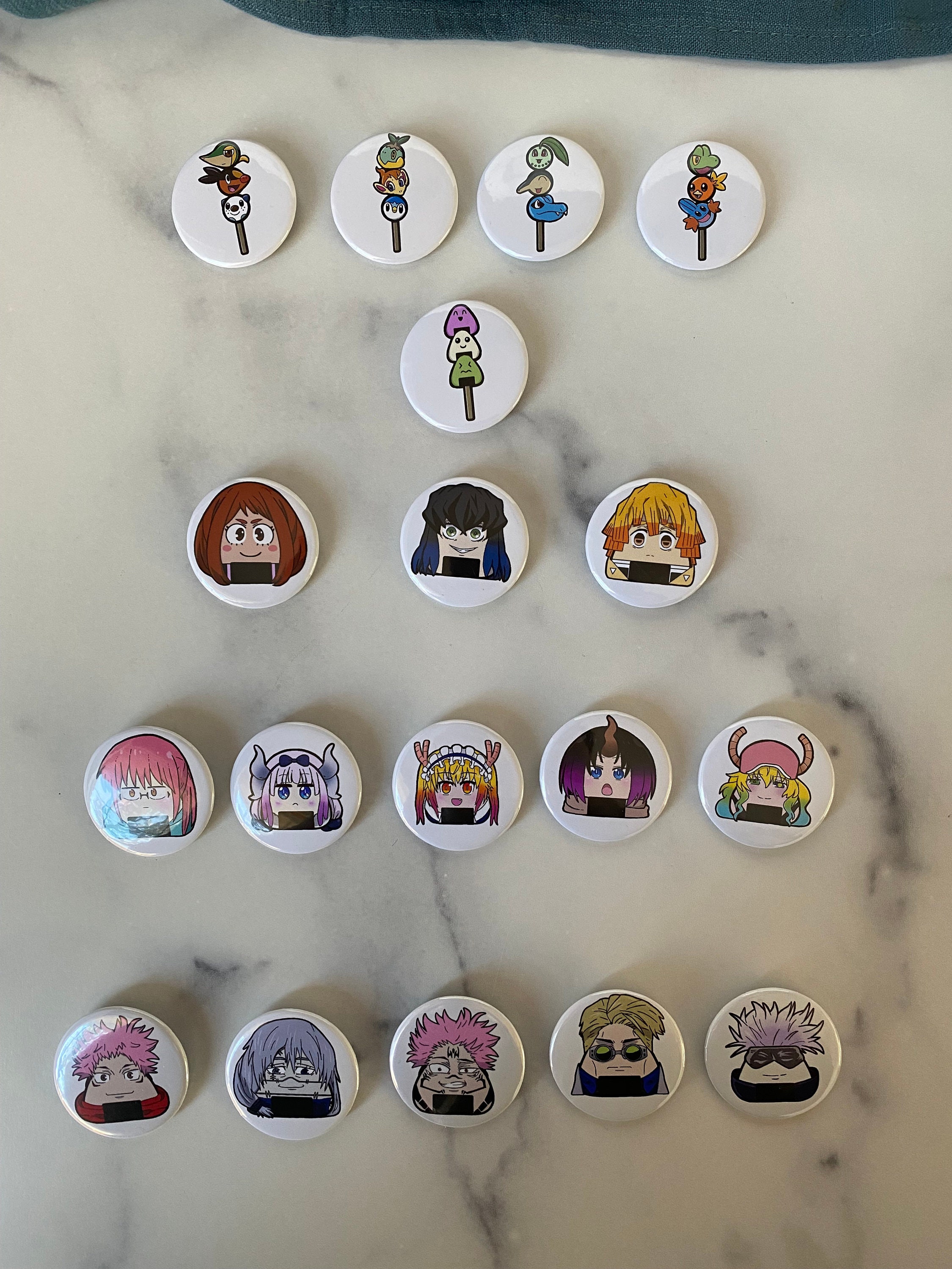 Collette Pin Mix & Match 1.5in Anime, Video Game, Kawaii Button Pins - Etsy