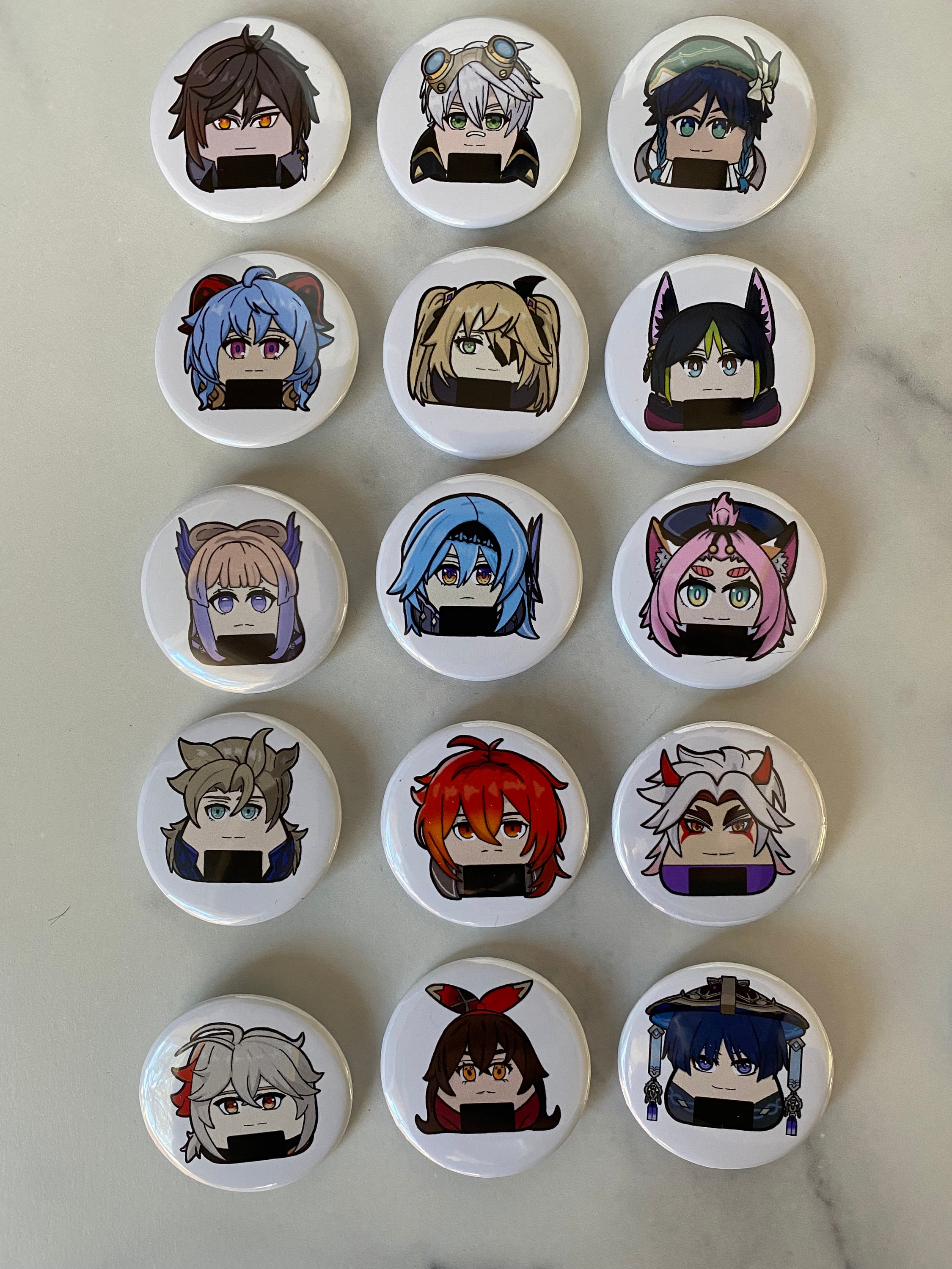 Collette Pin Mix & Match 1.5in Anime, Video Game, Kawaii Button Pins - Etsy