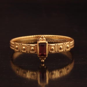 Garnet Ring, 14K Gold plated,Boho Jewelry Engagement, Anniversary Ring For Women