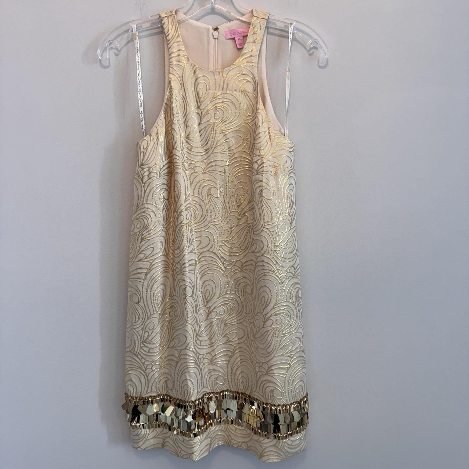 Gold Sequin Shift Dress - Etsy
