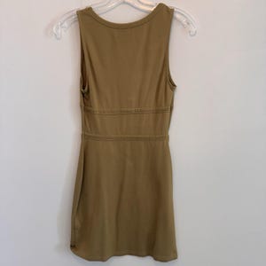 Urban Outfitters Women's Small Mustard Gold Corset Mini Dress Seamed Tank Ribbed image 2