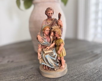 Vintage Holy Family Figurine Made in Italy Nativity Jesus Mary Joseph 7"