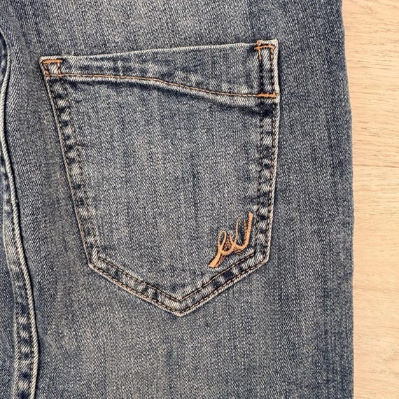 Express Jeans Patch Button Front Denim Skirt 00 Y… - image 9