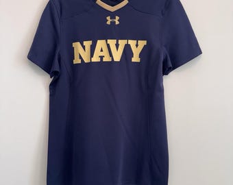 Maglietta Under Armour Navy Midshipmen NCAA HeatGear Performance da uomo, taglia S