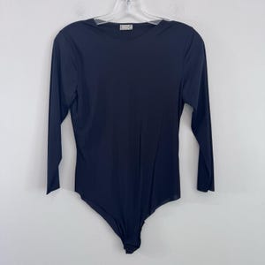 Free People Intimately Black Long Sleeve Bodysuit Women's XS Stretch Basic image 2