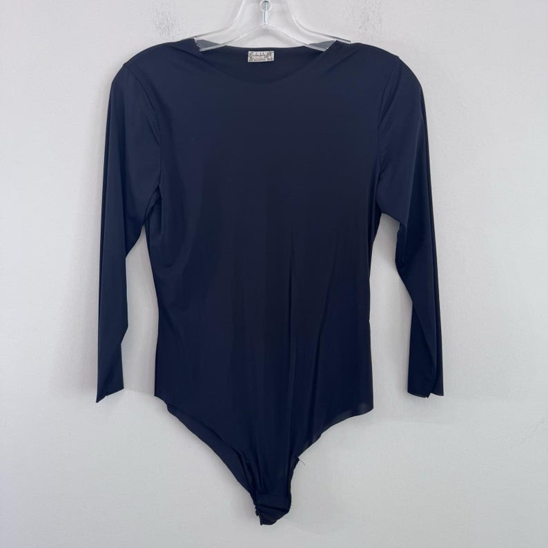 Free People Intimately Black Long Sleeve Bodysuit Women's XS Stretch Basic image 2