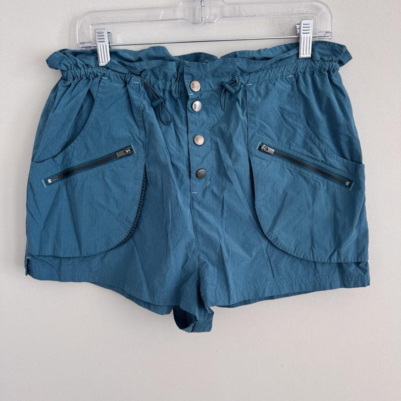 FP Movement The Way Home Cargo Shorts High-Waisted Ripstop Teal Medium imagem 1