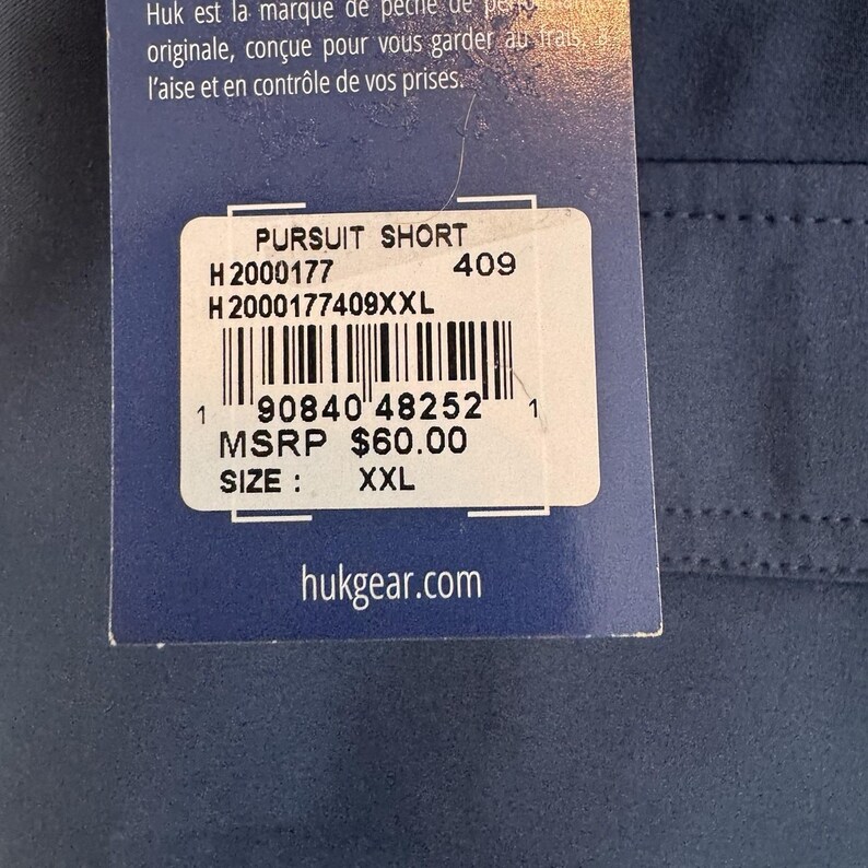 Huk Men's Pursuit Short XXL Navy Blue 6" Inseam Fishing Performance NWT image 8
