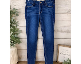 Hollister Damen Jeans Legging Größe 1S W25 L27 Skinny Stretch Jeans blau