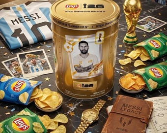 Lay's FIFA World Cup 2026 Gold Collector Tin Lionel Messi Limited Edition New