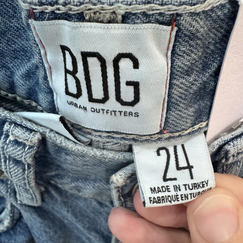 Vaqueros desgastados holgados de tiro alto BDG NWT talla 24 Urban Outfitters imagen 5