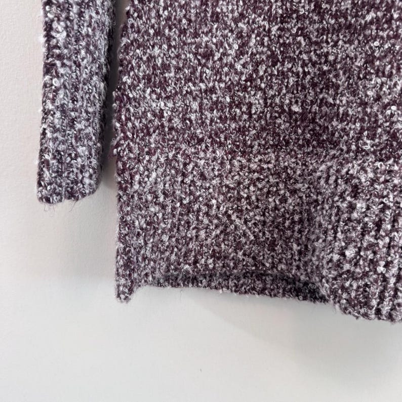 Vestido suéter Free People nuevo con etiquetas, talla pequeña, bouclé, con cordones, túnica, estilo boho, cómodo, morado, para mujer. imagen 8