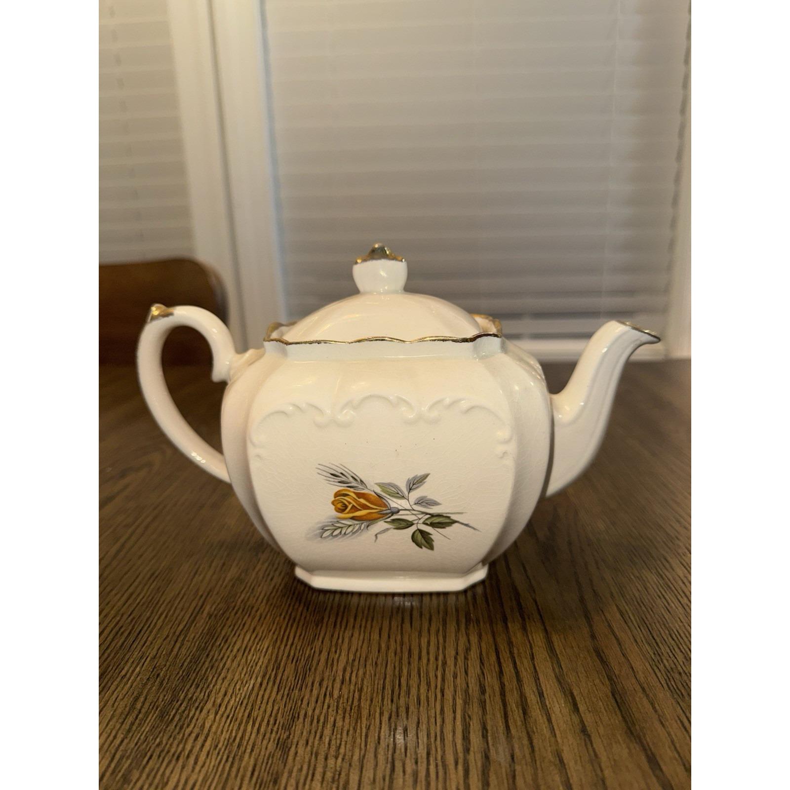 Vintage Sadler Rose Cube Teapot With Lid. England Made- Rare - Etsy