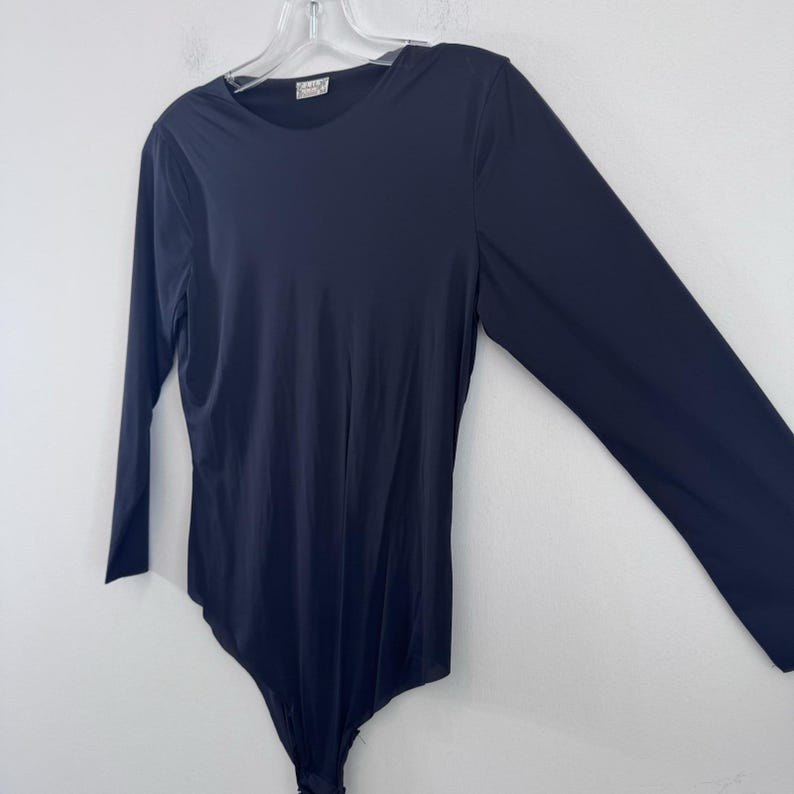 Free People Intimately Black Long Sleeve Bodysuit Women's XS Stretch Basic image 3