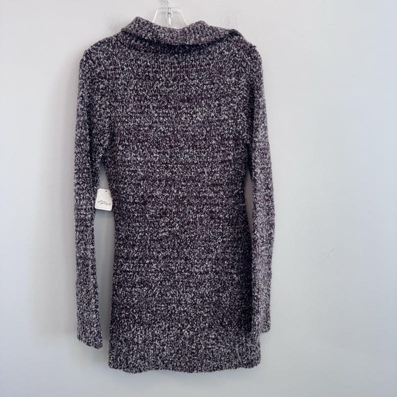 Vestido suéter Free People nuevo con etiquetas, talla pequeña, bouclé, con cordones, túnica, estilo boho, cómodo, morado, para mujer. imagen 9