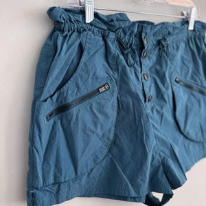 FP Movement The Way Home Cargo Shorts High-Waisted Ripstop Teal Medium imagem 4