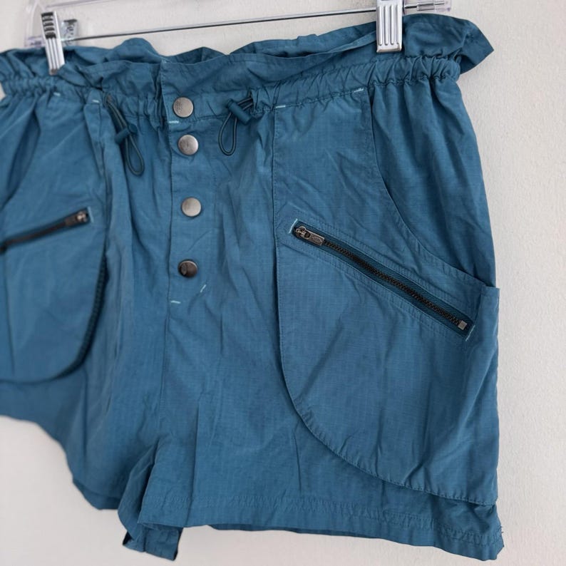 FP Movement The Way Home Cargo Shorts High-Waisted Ripstop Teal Medium imagem 3