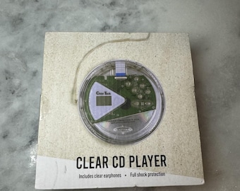 UO ClearTech Clear CD-spelare Bärbar skivspelare Anti-skip med hörlurar NY