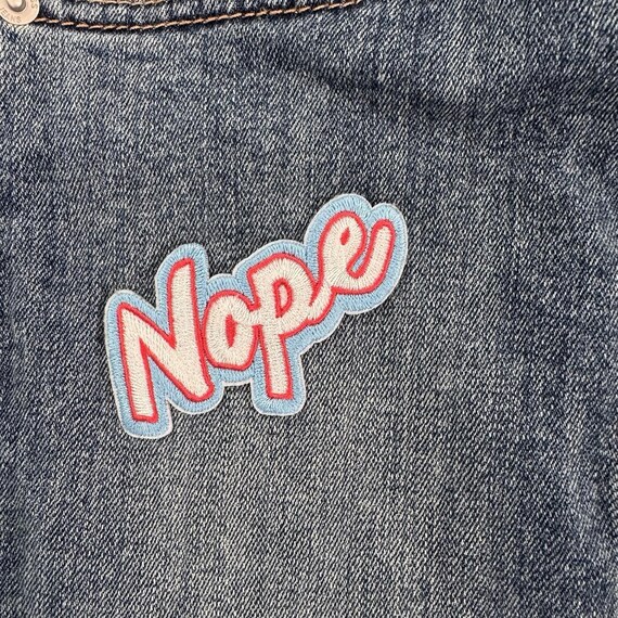 Express Jeans Patch Button Front Denim Skirt 00 Y… - image 6