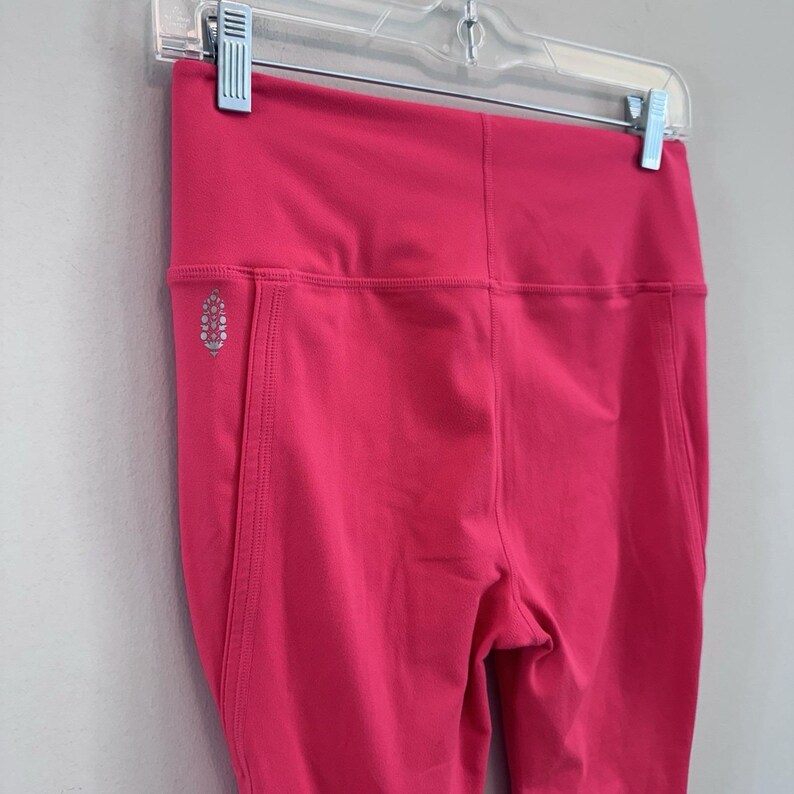 Free People Movement Leggings Women M Pink Crop Yoga Athletic Pants image 5