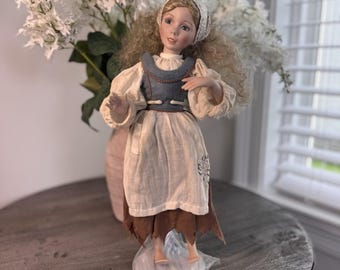 Dianna Effner Cinderella Porzellanpuppe Vintage knowles 15" Märchenbuch Heirloom